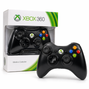 Xbox 360 wireless controller black gamepad with box